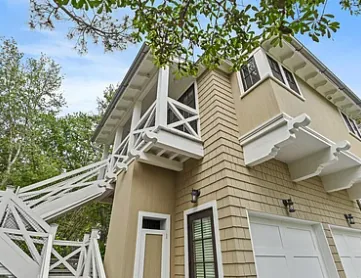 Carriage house covered stair
